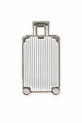 Silver Suitcase 3D Metal Sticker