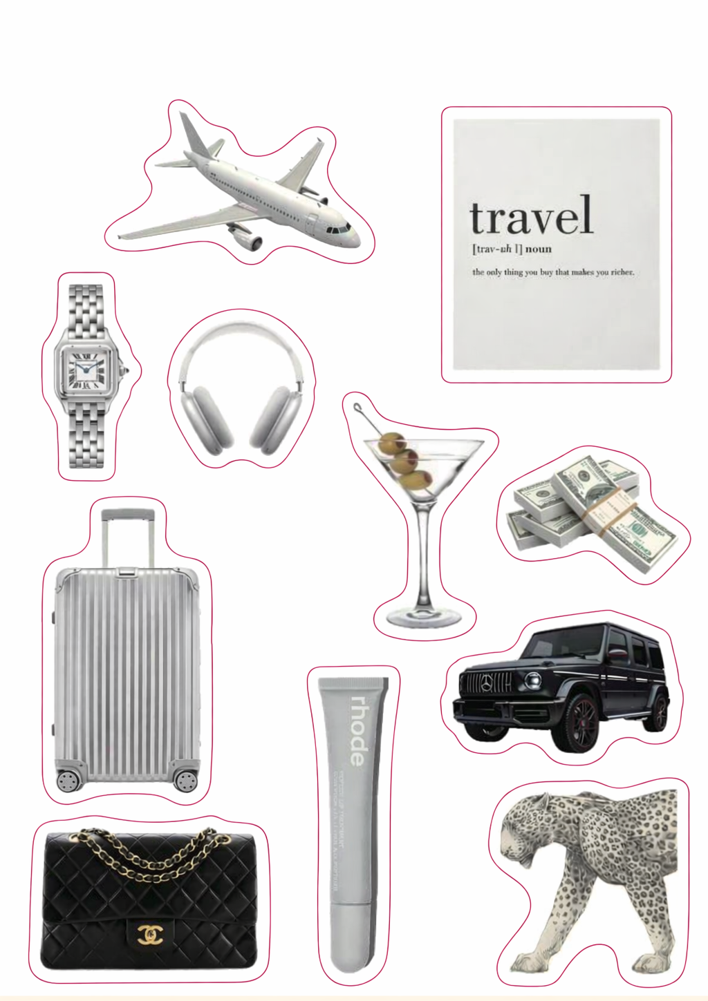 Travel 3D Sticker Pack