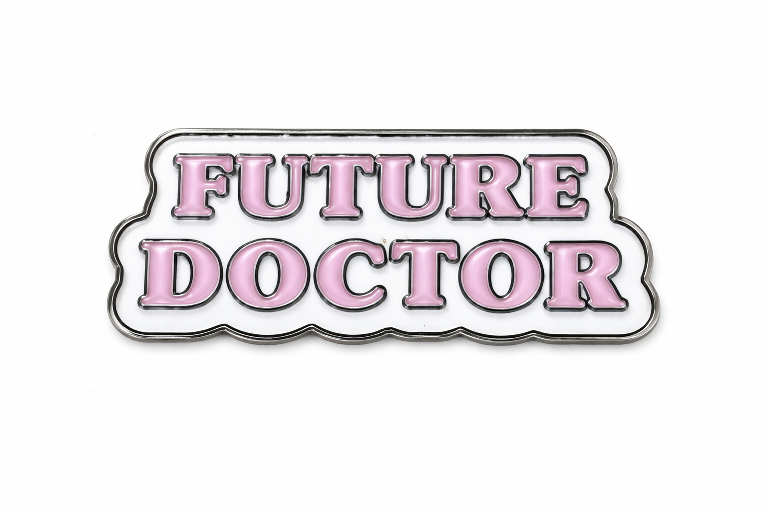 Future Doctor Metal 3D Sticker
