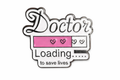 Doctor Loading 3D Metal Sticker