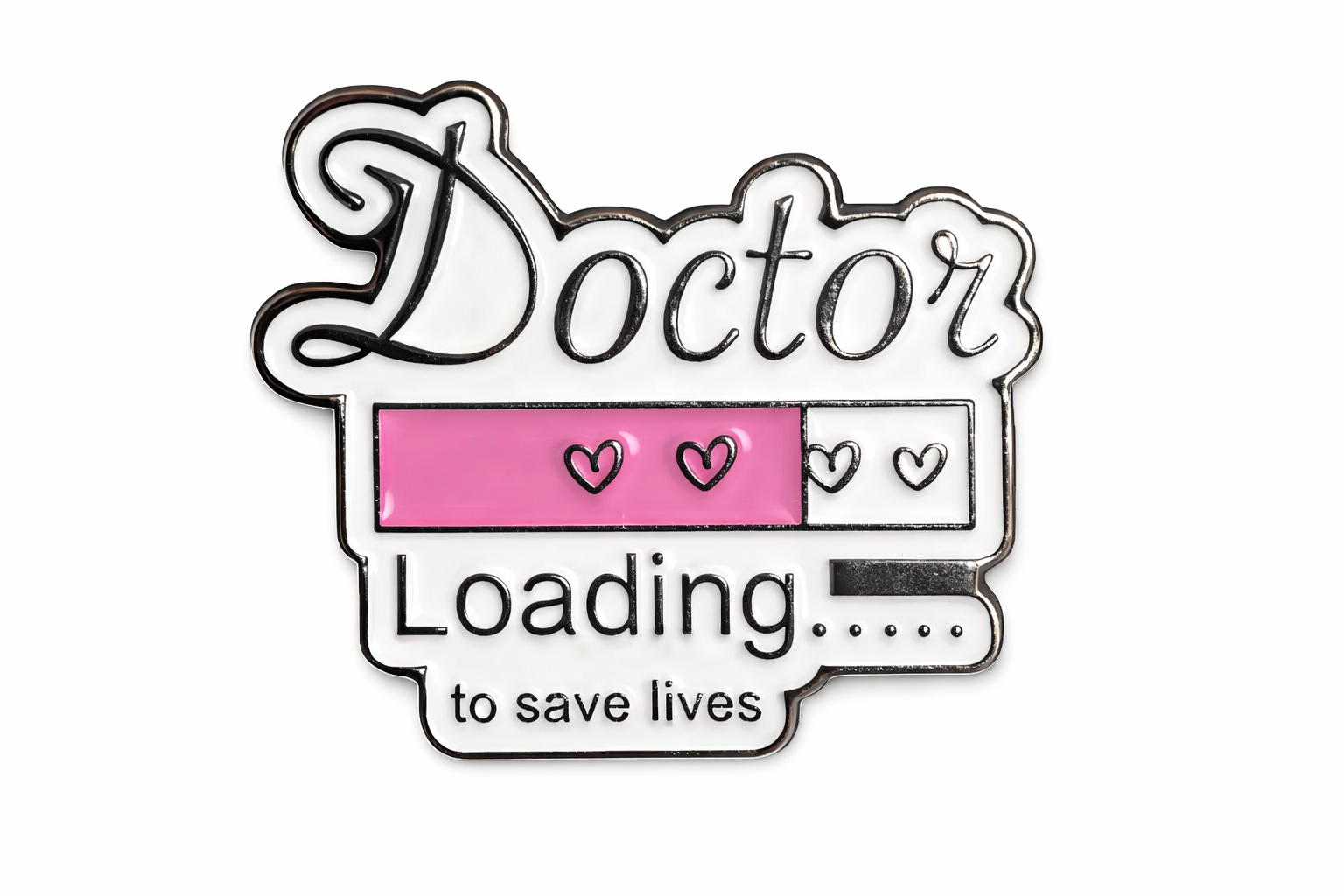 Doctor Loading 3D Metal Sticker