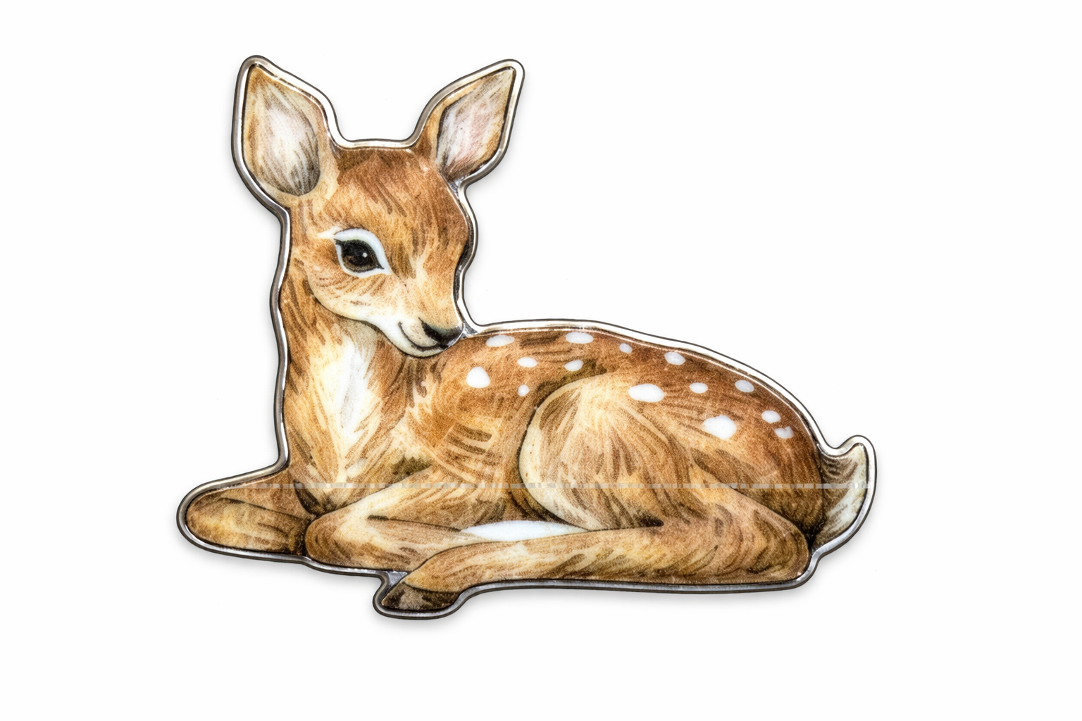Fawn Deer 3D Metal Sticker