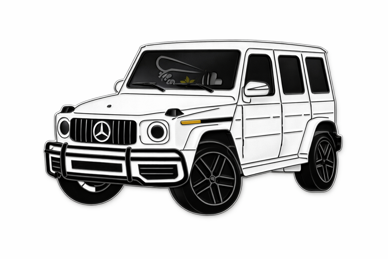 Luxury SUV 3D Metal Sticker