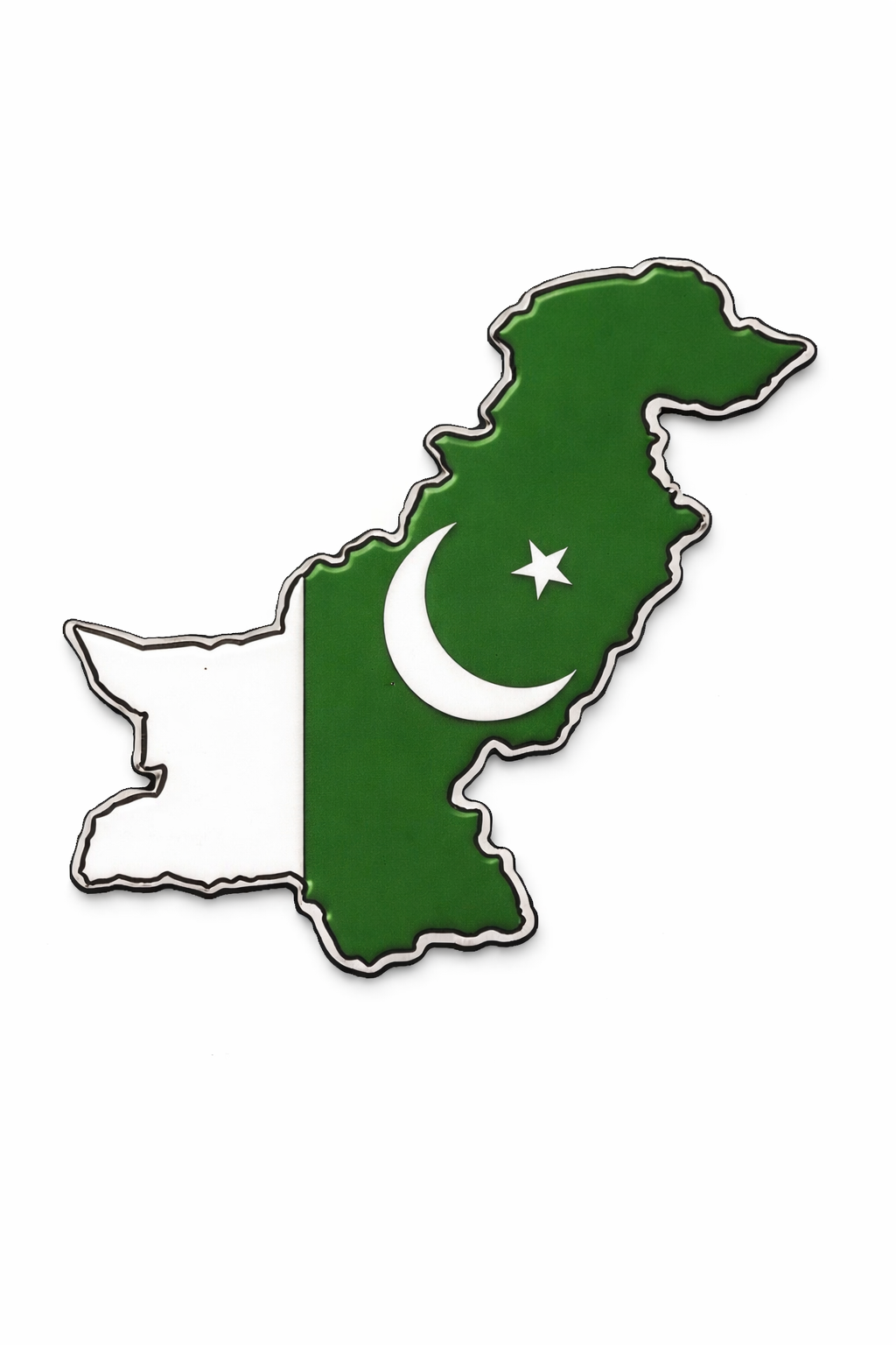 Pakistan Map 3D Metal Sticker