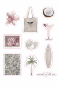 Coastal Aesthetic 3D Sticker Pack