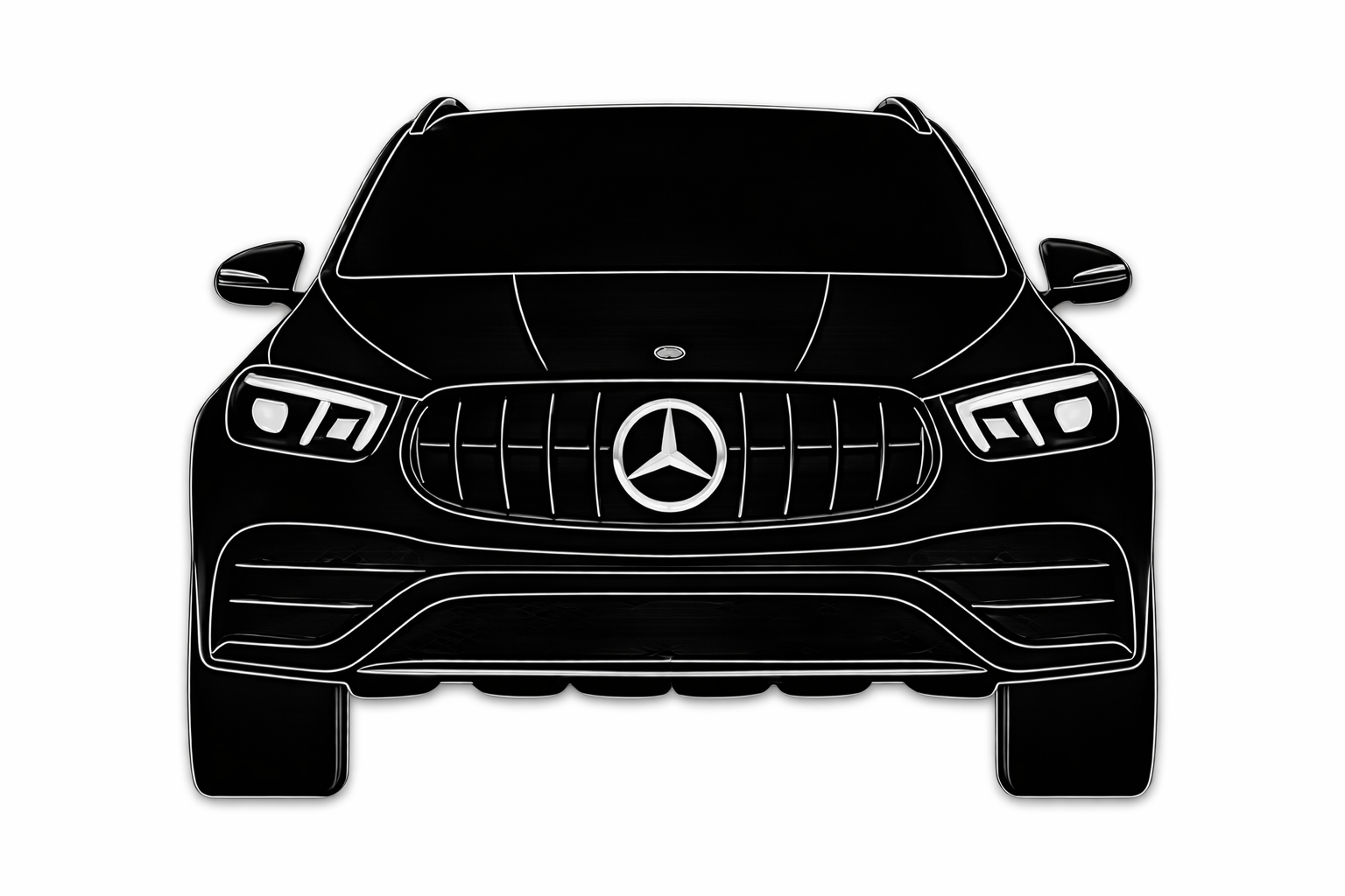 Mercedes 3D Metal Sticker