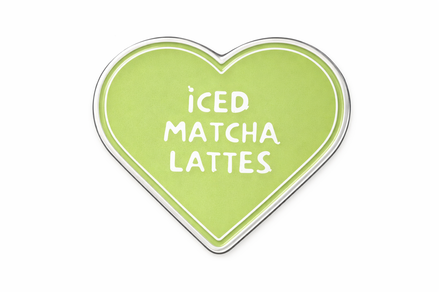 Iced Matcha Lattes 3D Metal Sticker
