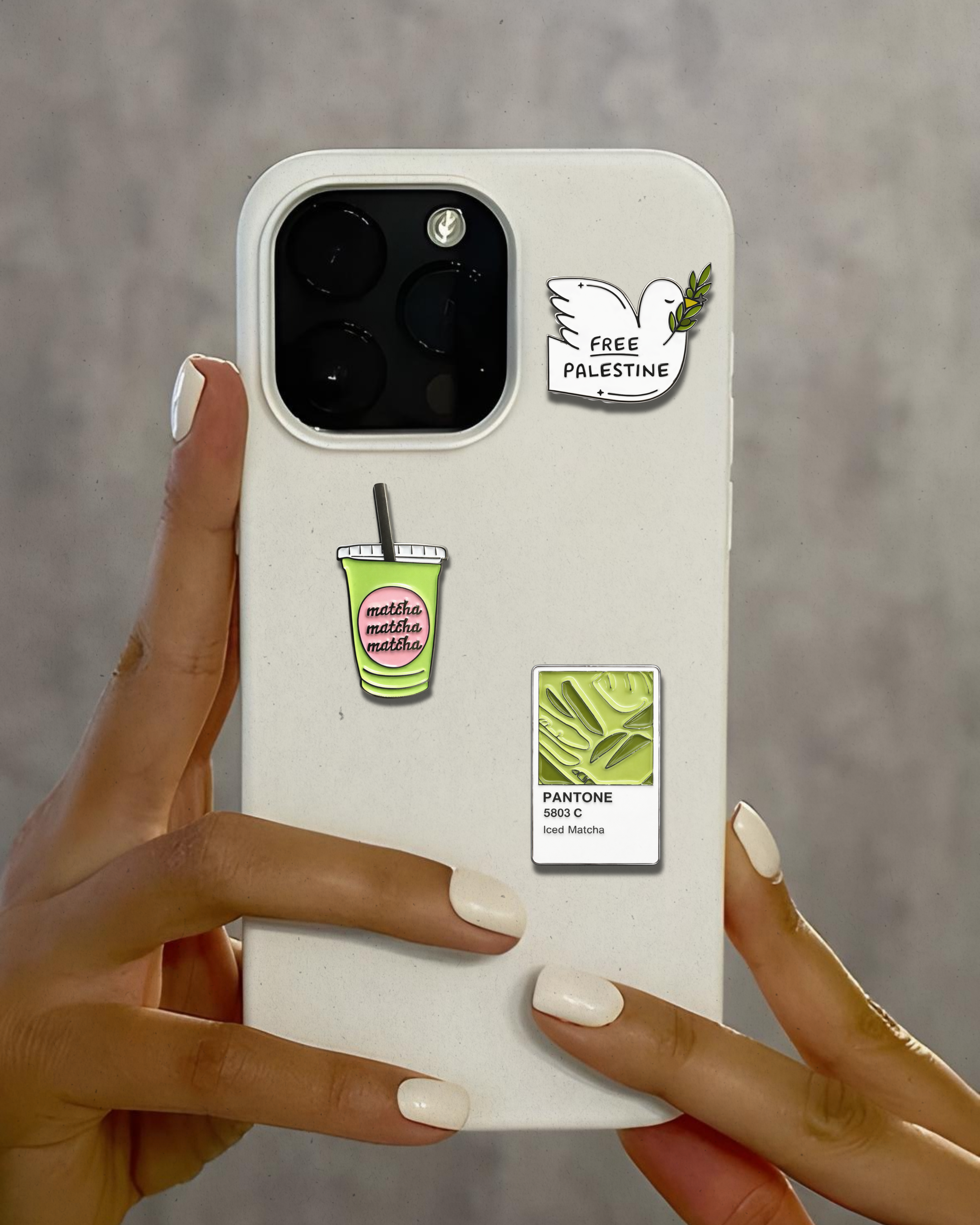 Matcha Drink Cup 3D Metal Sticker